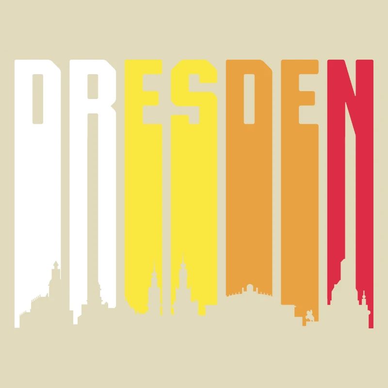 Retro Dresden Skyline Gift