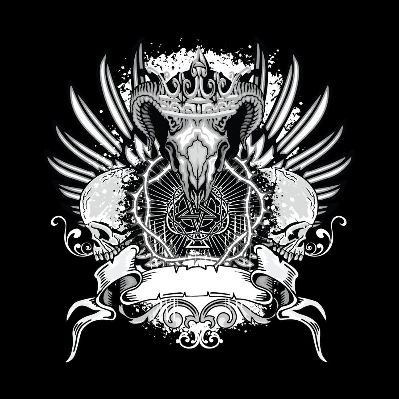 Gothic Baphomet Satanic 666 Pentagram