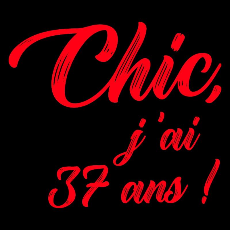 anniversaire chic j'ai 37 ans ! rouge