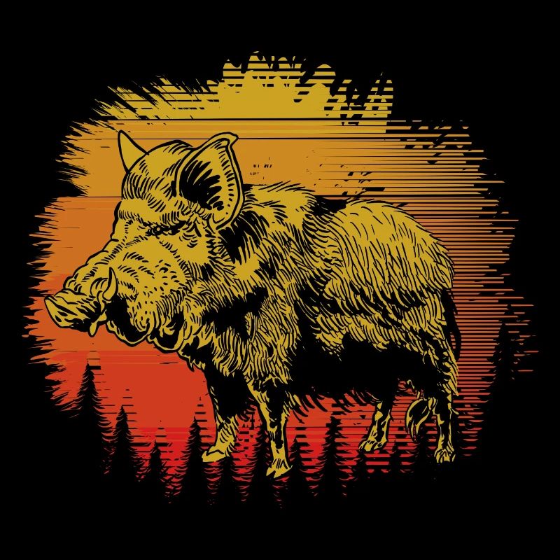 Wildschweinjagd Jäger Wildschwein