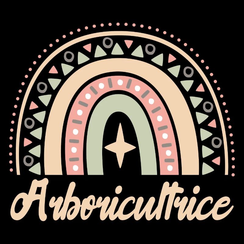 Cadeau Arboricultrice. Boho Rainbow arboricultrice