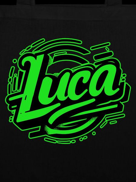 Luca Name Graffiti green