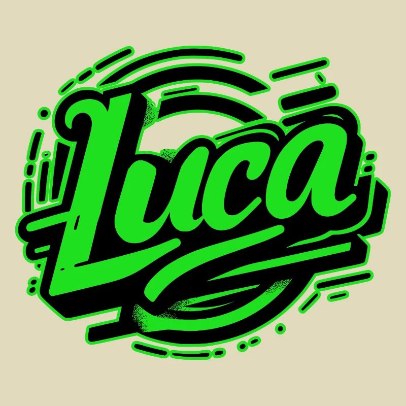 Luca Name Graffiti green