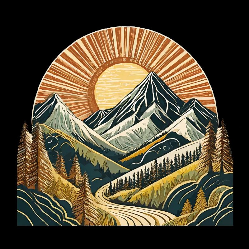 Sonnige Berge