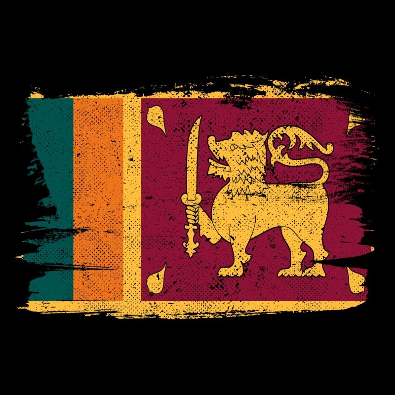 Drapeau du Sri Lanka drapeau paix Vintage