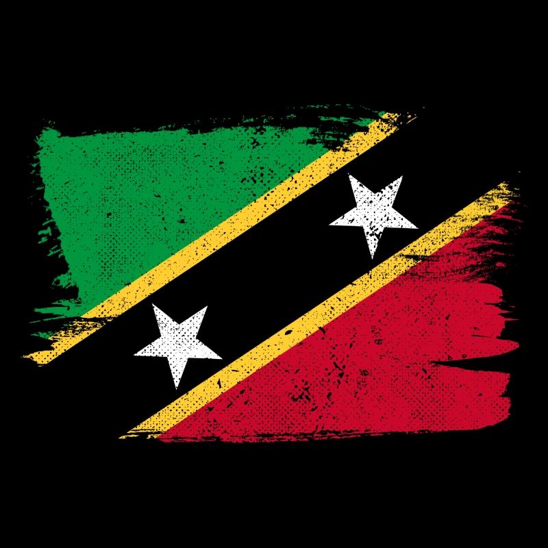 Saint-Kitts-et-Nevis Vintage drapeau drapeau paix