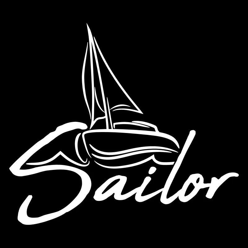 Sailor Text Logo Sail Crew Fun Ship Boat Icon
