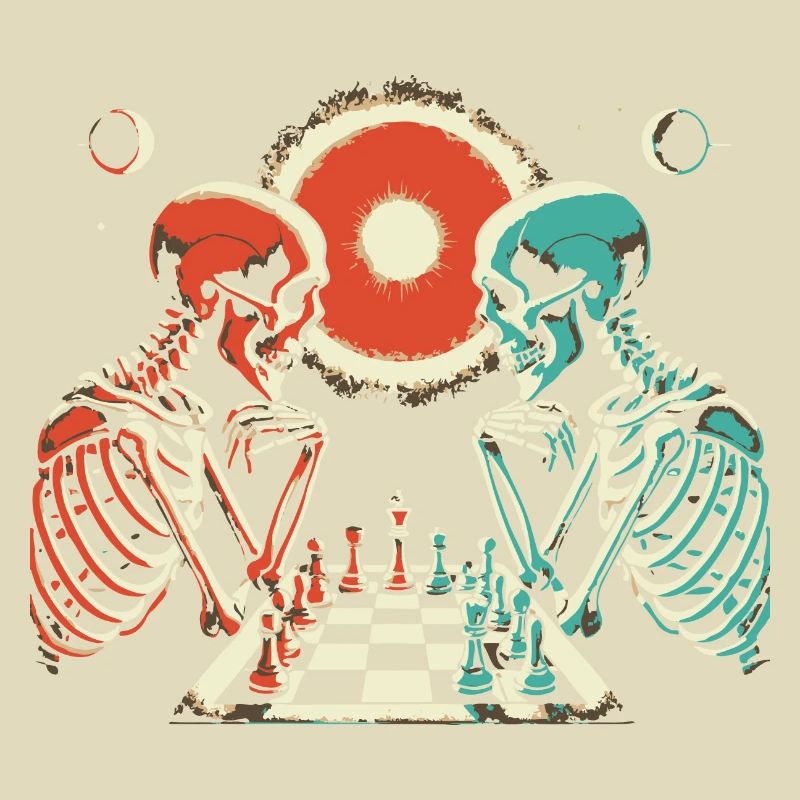 skeletons play chess