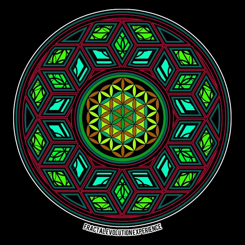 Fractale Evolution Kaléidoscope Mandala Motif Yoga
