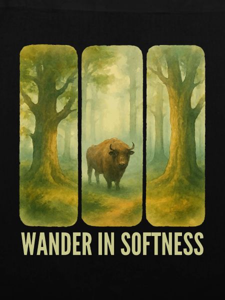 Wandernde Bisons im Wald