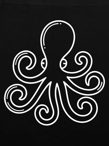 Swirly Oktopus Linienkunst