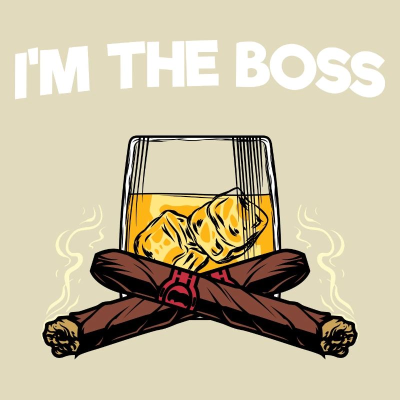 Chef Geschenk I'm Boss Whiskey Zigarren Raucher