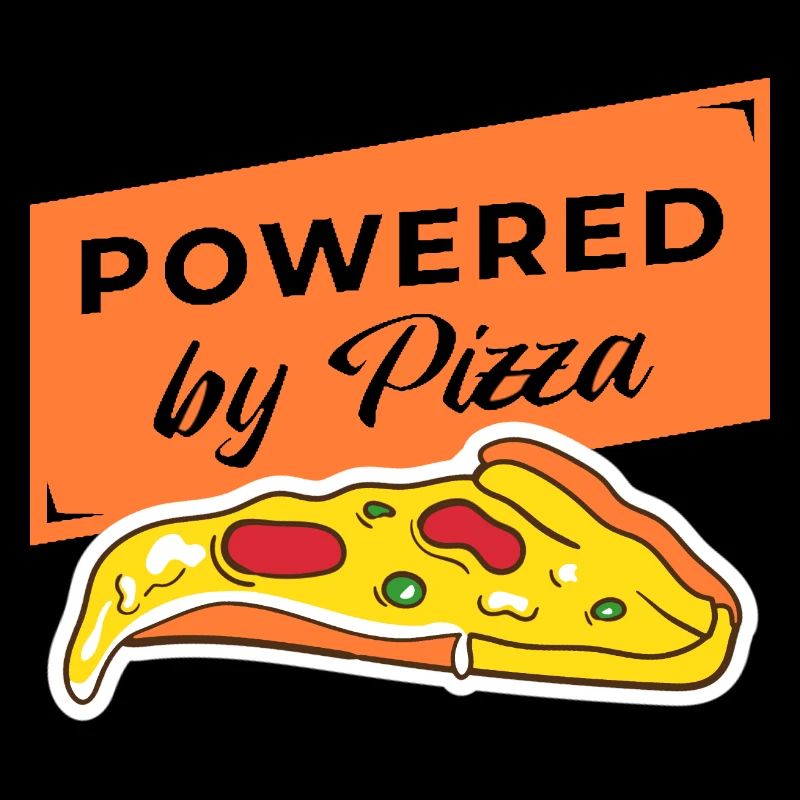 Propulsé par Pizza Retro Pizza Lover Designs
