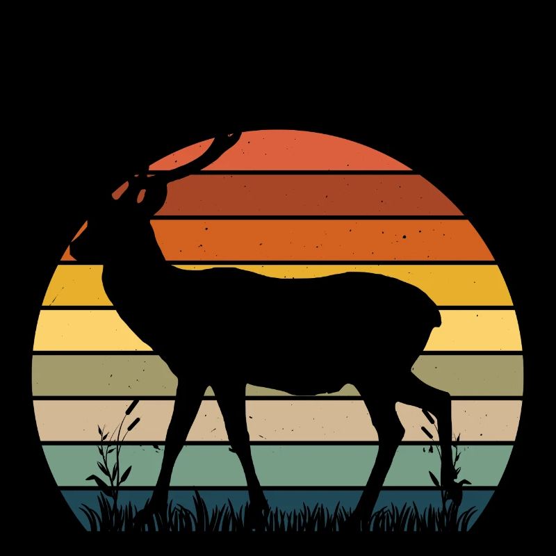 Deer Retro Vintage Style 60s 70s Men Women G