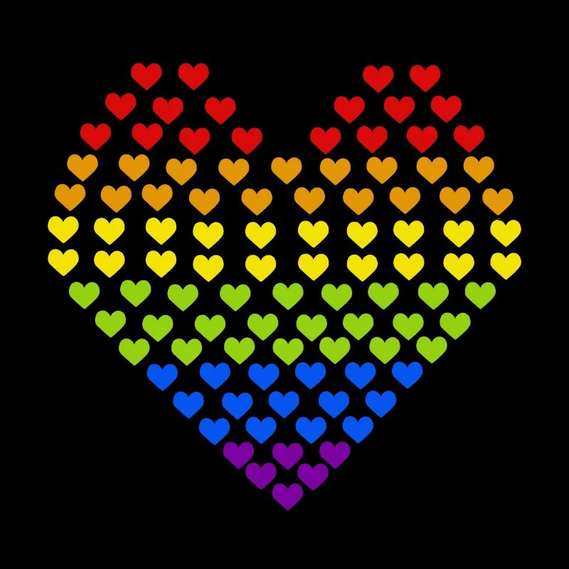 Pride rainbow heart - tiny hearts