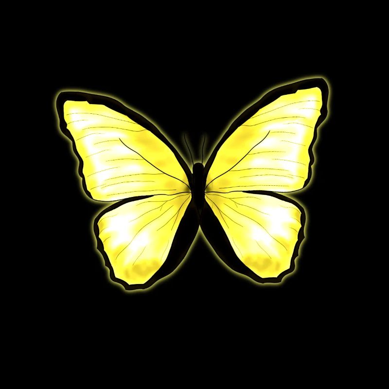 Papillon jaune citron papillon