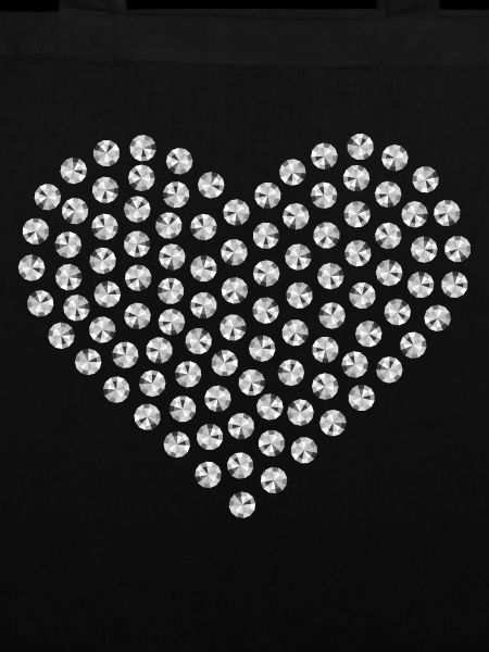 Diamant Herz silber