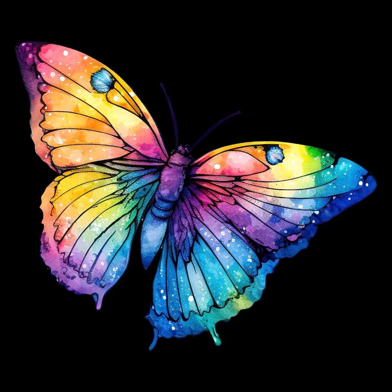 Schmetterling Regenbogen Farben.
