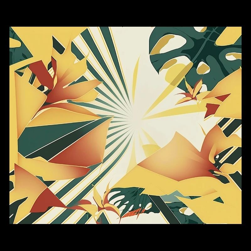 Tropical Yellow, and Green shapes 1