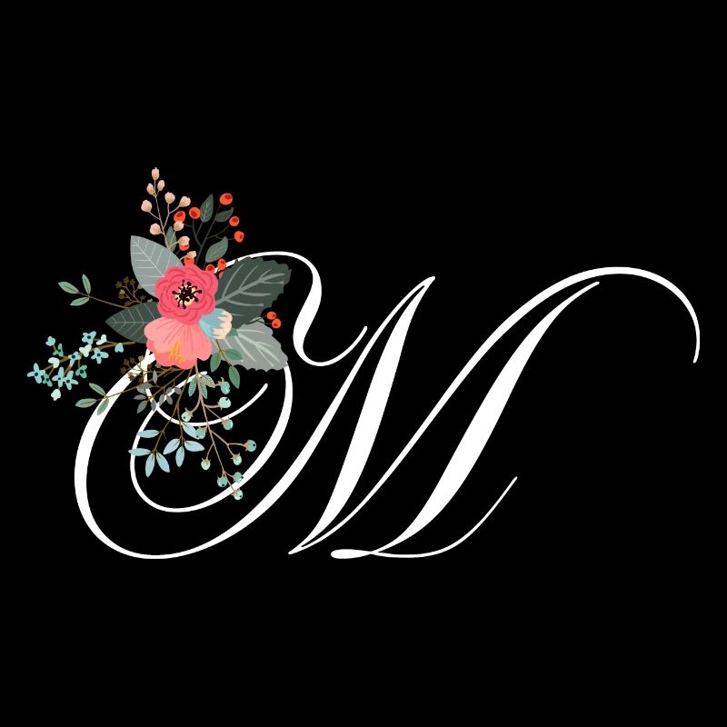 Lettre m fleuris