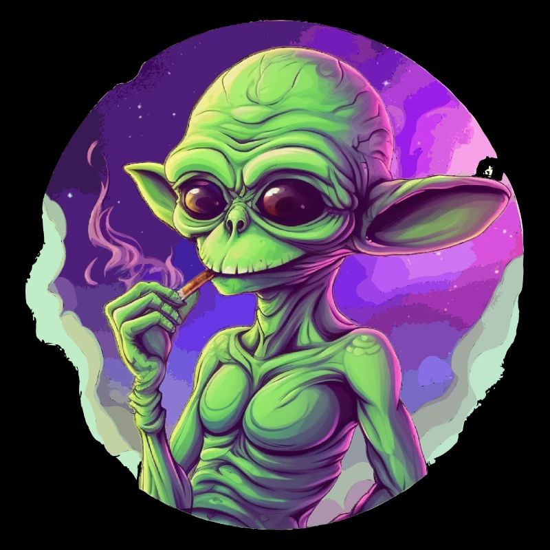 Extraterrestre cool avec joint