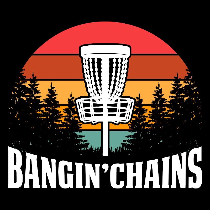 Disc Golf Retro Golfing Player Design Bangin Chain