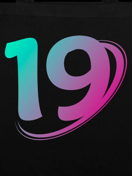 Nummer 19 mehrfarbig