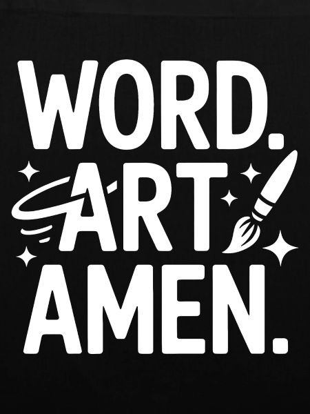 Wortkunst Amen Pinsel Tee