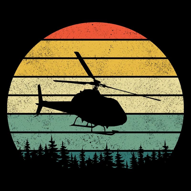 Hubschrauber Retro Pilot Helikopter Modelbau