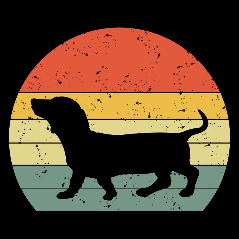Dackel Dachshund Teckel Vintage Rétro