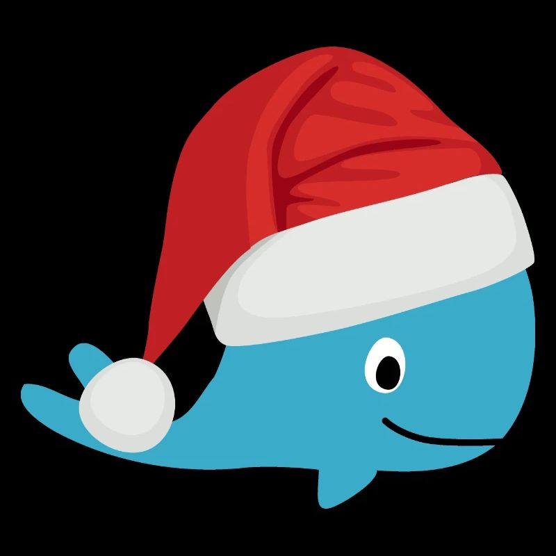 Baleine avec chapeau de Nicolas pour Noël