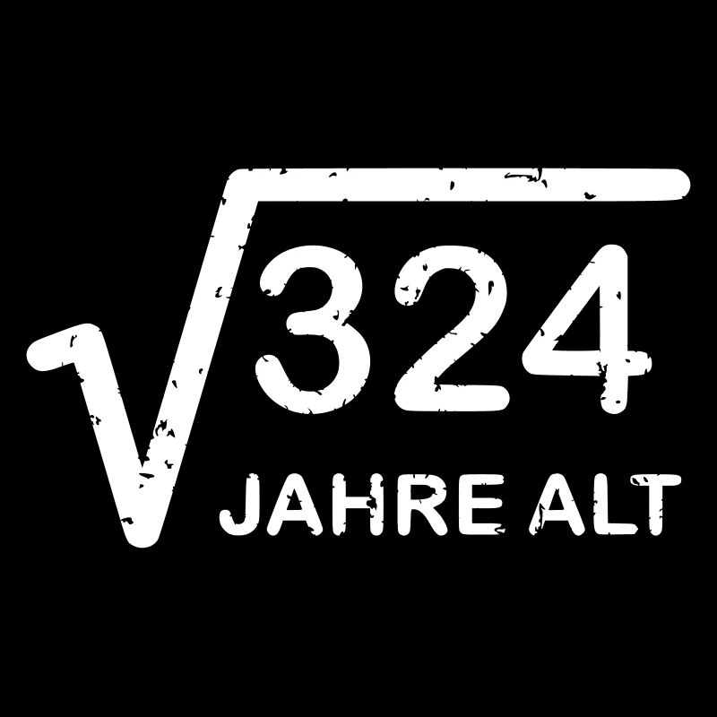 18th birthday square root 324=18 years gift
