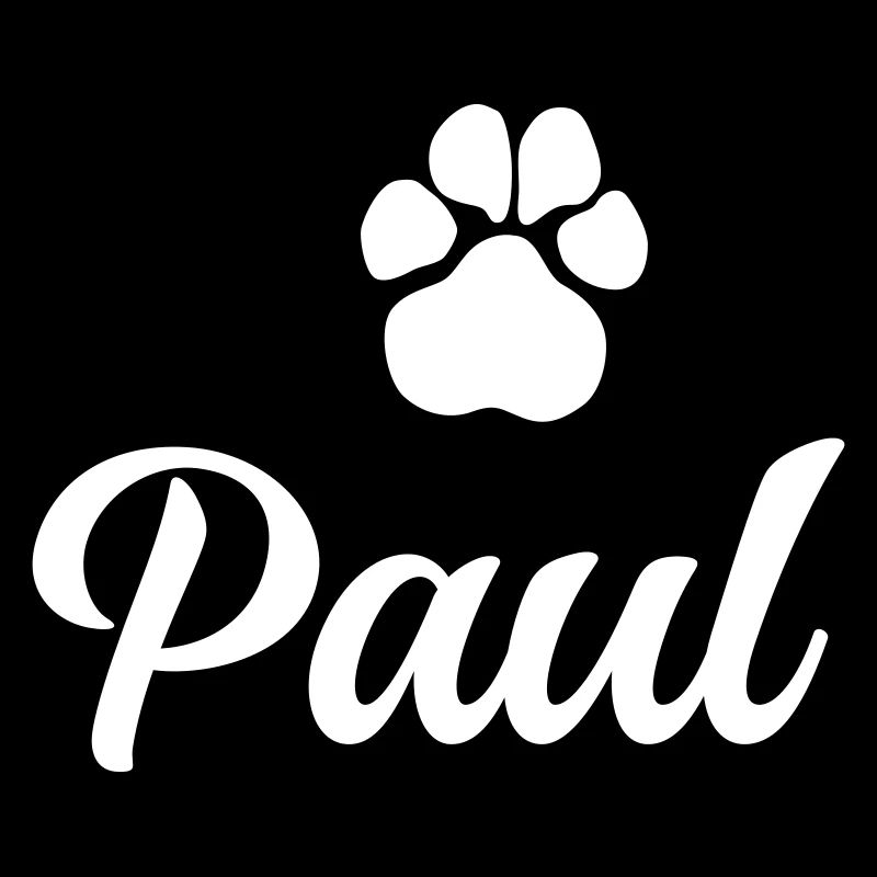 Hundename PAUL mit Pfote