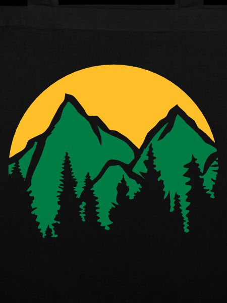 Mountains Sun Conifers