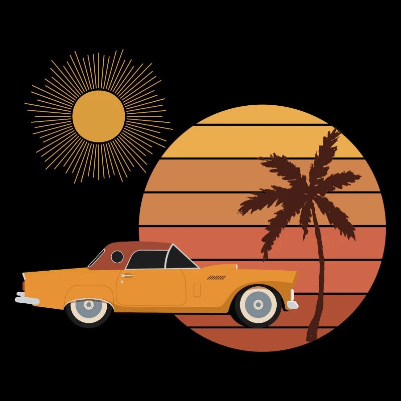 Retro Car Sunset