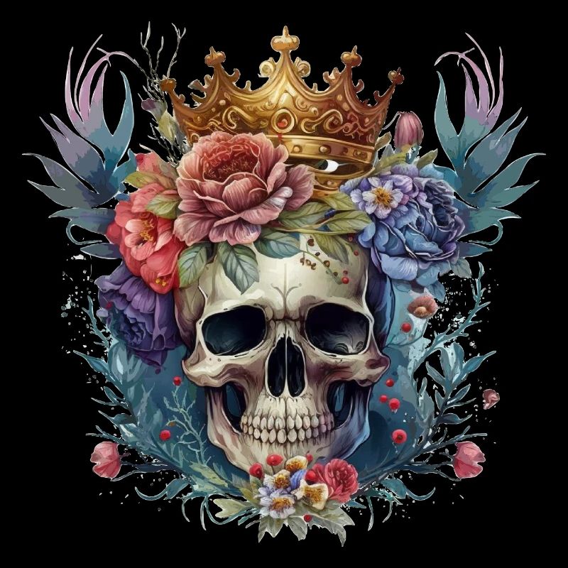 Skull with crown