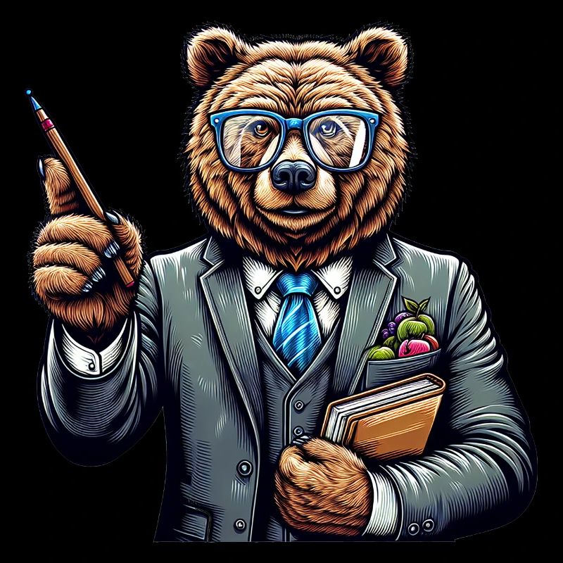 Professeur d’ours mignon