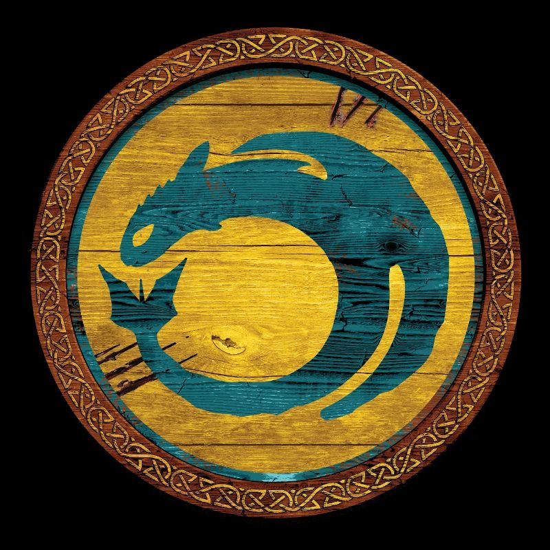 How To Train Your Dragon Shield with Logo