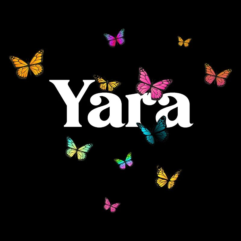 YARA - Schöner Mädchen Name mit Schmetterlingen