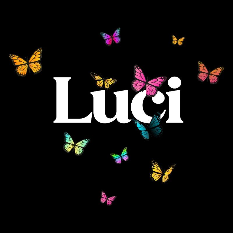 LUCI - Schöner Mädchen Name mit Schmetterlingen