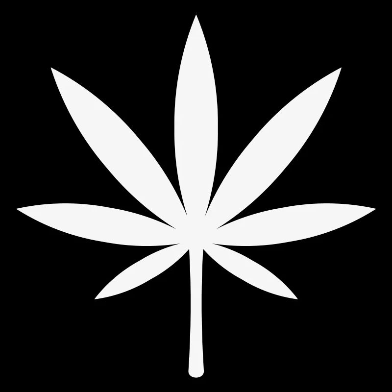 Cannabis / Marijuana / Hemp Leaf (White)