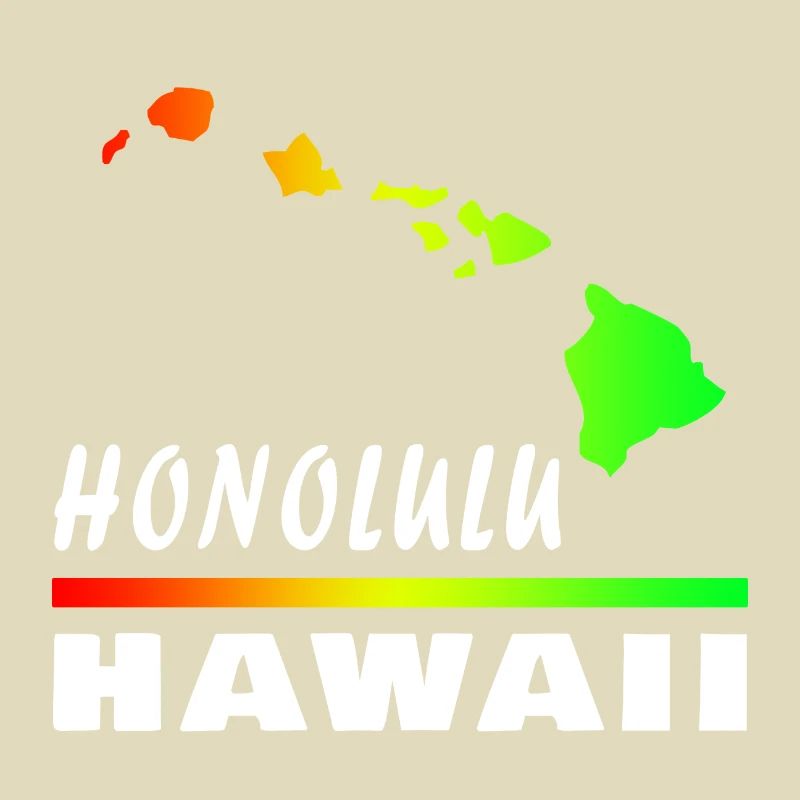 Hawaii Honolulu with Map / Gift Map