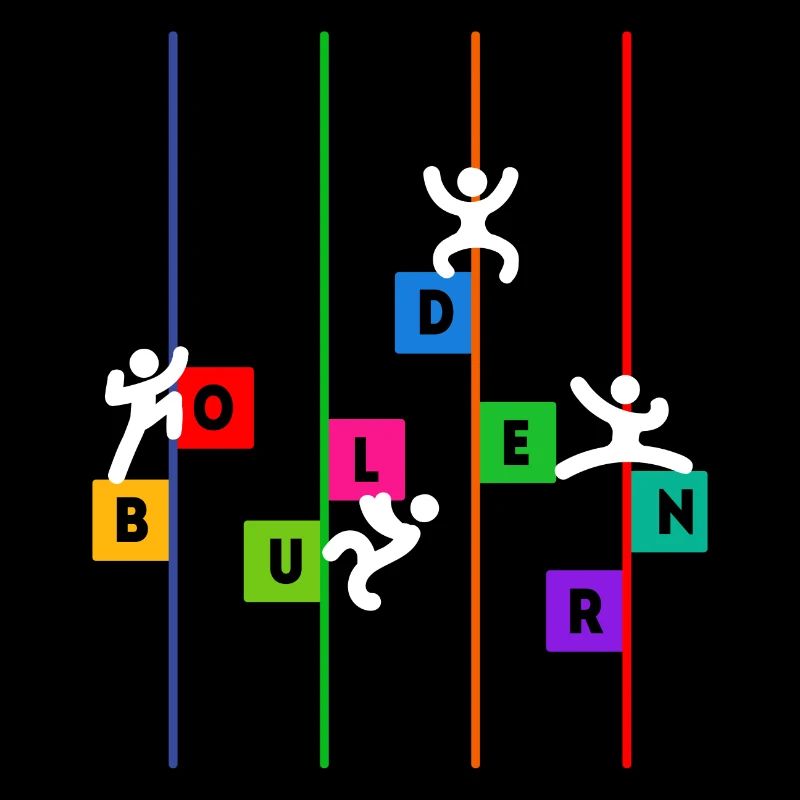 Bouldern Boulderer Klettern Bergsteigen Lustig