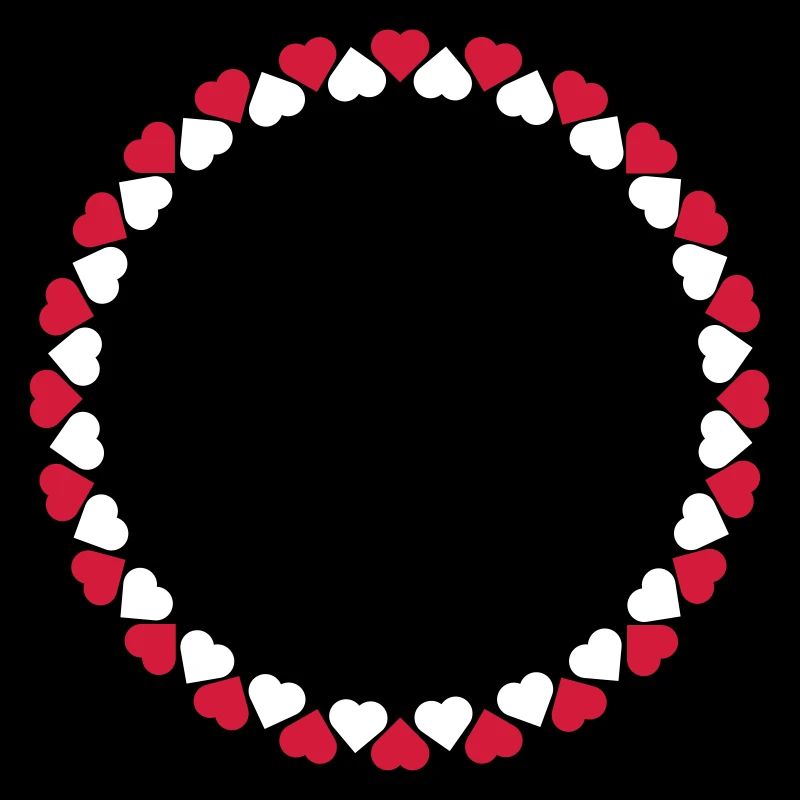 Double cercle de coeurs, cercle de coeurs double