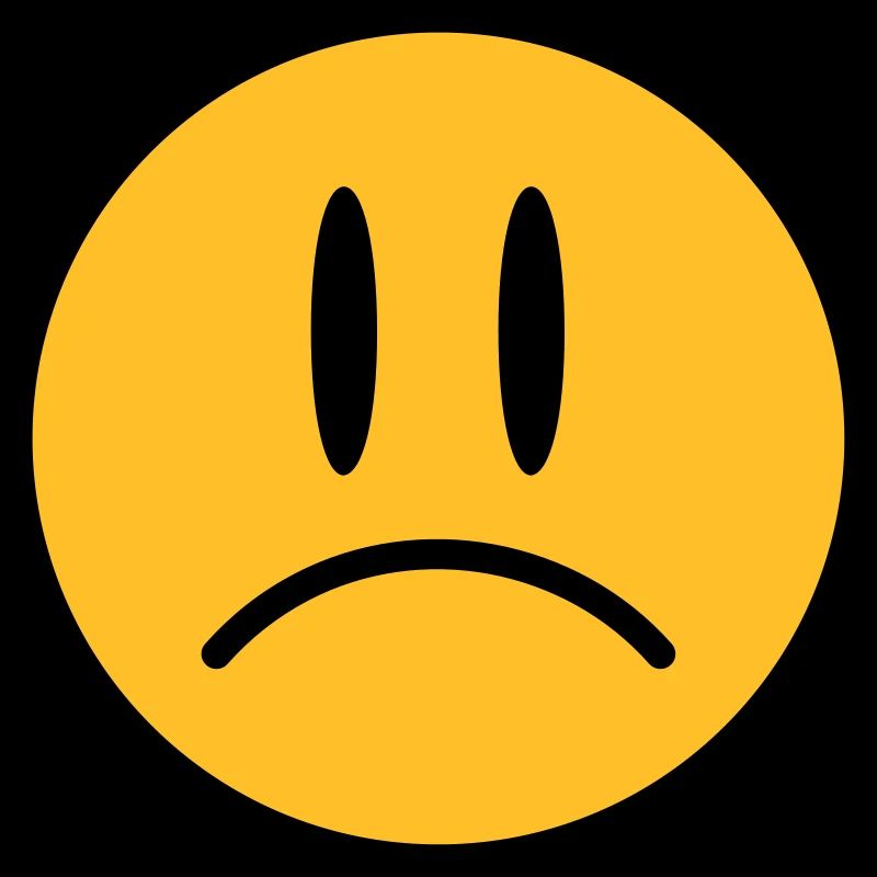 a sad face