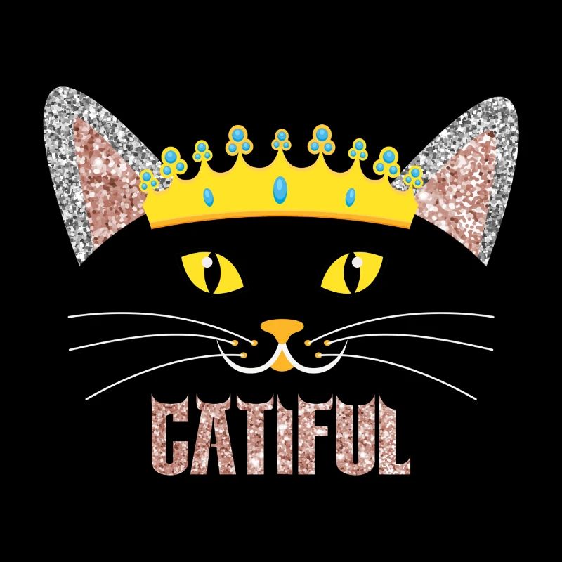 Glitter Cat Crown Princess Queen Catiful