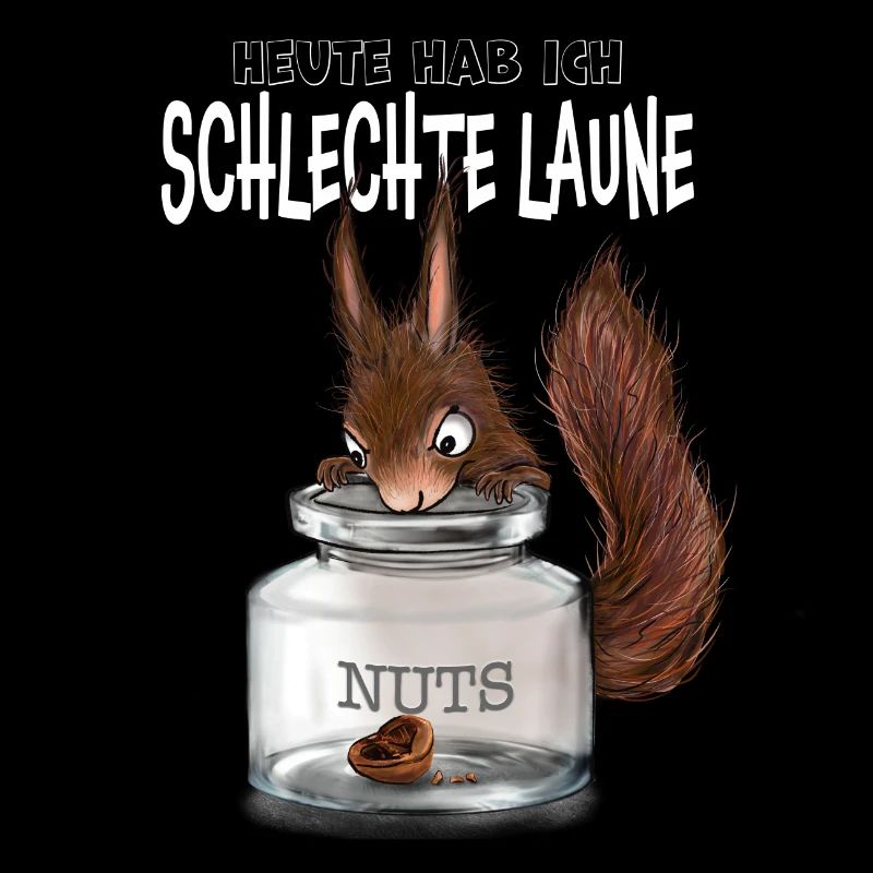 Schlechte Laune süßes Eichhörnchen