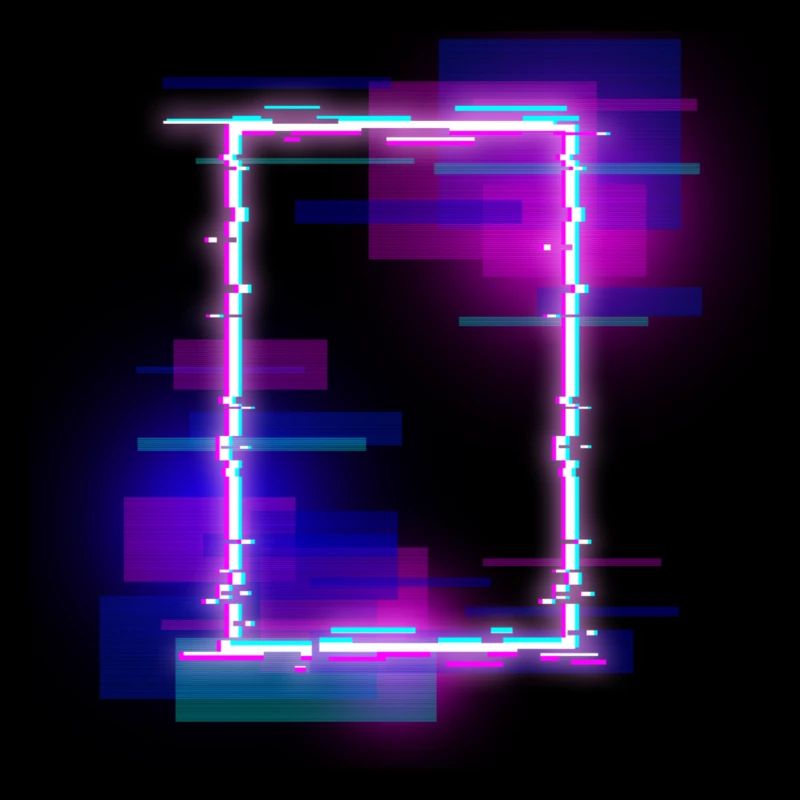Neon colored rectangle
