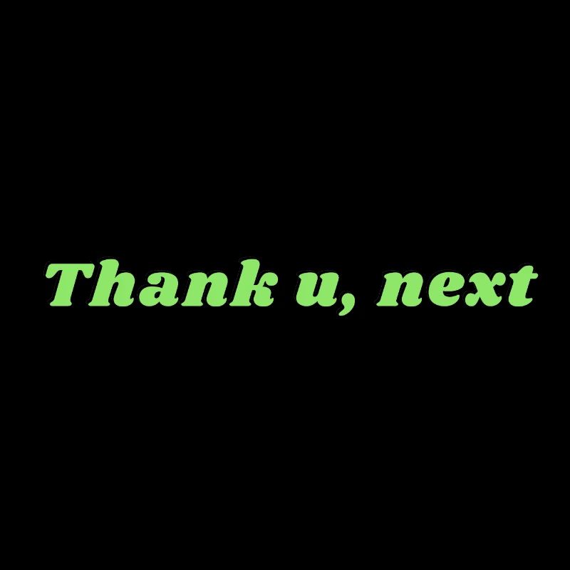 Phrase Merci, à côté Ariana vert clair