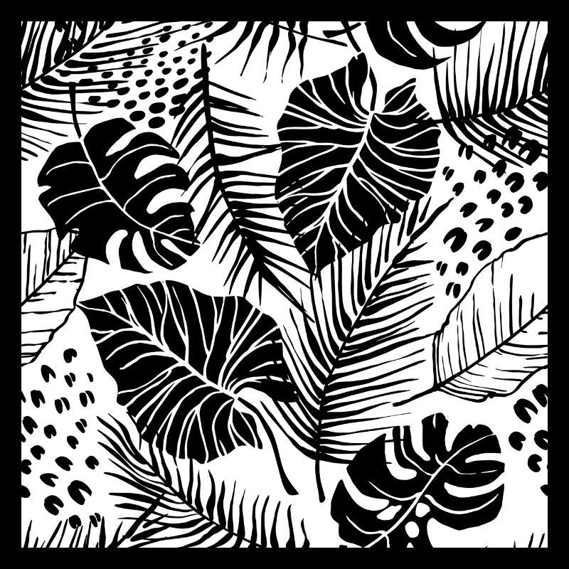 Tropical Plants Pattern and Leopard Spots
